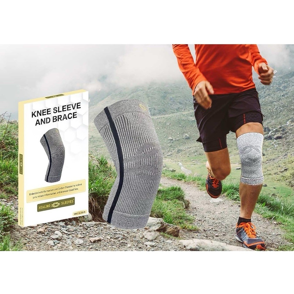 Knee compression sleeve‎ size medium soft Arthritis Pain Meniscus Tear ACL Joint